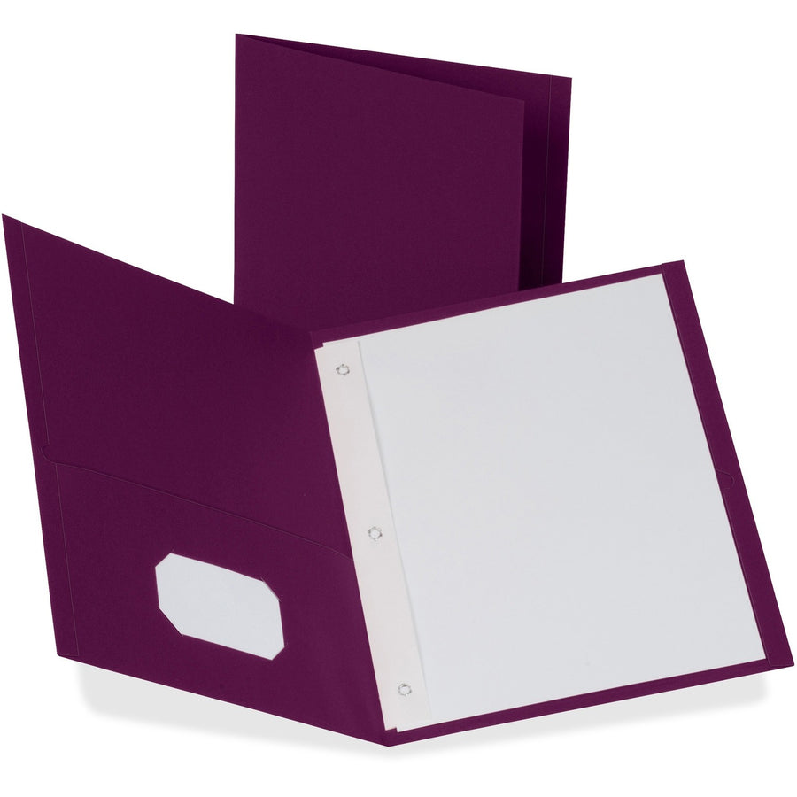 TOPS Oxford Letter Recycled Pocket Folder, Burgundy, 8 1/2" Width x 11" Length, 25 / Box — view 1