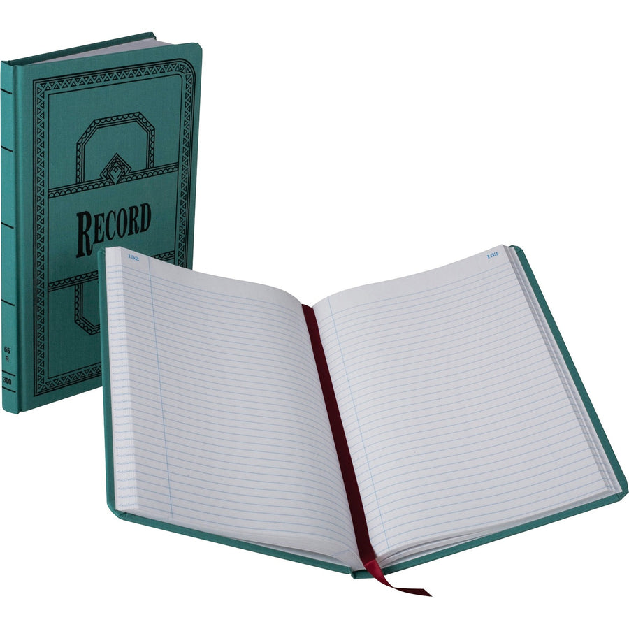 TOPS Boorum & Pease Boorum 66 Series Blue Canvas Record Books, 7.62" Width x 12.12" Length, /BX 8BX/CT — view 1