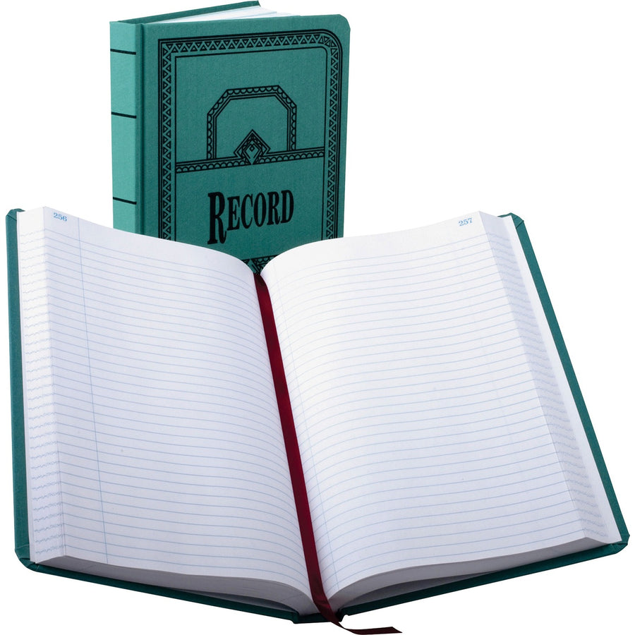 TOPS Boorum & Pease Boorum 66 Series Blue Canvas Record Books, 7.62" Width x 12.12" Length, /BX 6BX/CT — view 1