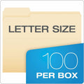 TOPS Pendaflex Essentials 1/3 Tab Cut Letter Top Tab File Folder, Manila, 8 1/2" Width x 11" Length, 100 / Box, PFX752131