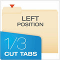 TOPS Pendaflex Essentials 1/3 Tab Cut Letter Top Tab File Folder, Manila, 8 1/2" Width x 11" Length, 100 / Box, PFX752131