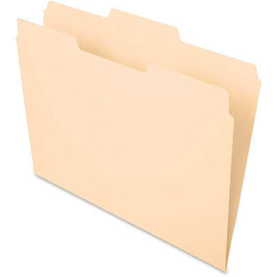 TOPS Pendaflex Essentials 1/3 Tab Cut Letter Recycled Top Tab File Folder, Manila, 8 1/2" Width x 11" Length, 100 / Box — view 1