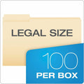 TOPS Pendaflex 1/3 Tab Cut Legal Top Tab File Folder, Manila, 8 1/2" Width x 14" Length, 100 / Box, PFX75313
