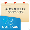 TOPS Pendaflex 1/3 Tab Cut Legal Top Tab File Folder, Manila, 8 1/2" Width x 14" Length, 100 / Box, PFX75313