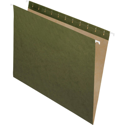 TOPS Pendaflex Essentials Letter Recycled Hanging Folder, Standard Green, 8 1/2" Width x 11" Length, 25 / Box — view 1