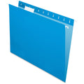 TOPS Pendaflex Essentials 1/5 Tab Cut Letter Recycled Hanging Folder, Blue, 8 1/2" Width x 11" Length, 25 / Box, PFX81603