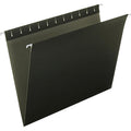 TOPS Pendaflex Essentials 1/5 Tab Cut Letter Recycled Hanging Folder, Black, 8 1/2" Width x 11" Length, 25 / Box, PFX81605