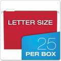 TOPS Pendaflex Essentials 1/5 Tab Cut Letter Recycled Hanging Folder, Blue, 8 1/2" Width x 11" Length, 25 / Box, PFX81612