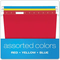TOPS Pendaflex Essentials 1/5 Tab Cut Letter Recycled Hanging Folder, Blue, 8 1/2" Width x 11" Length, 25 / Box, PFX81612