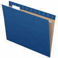 TOPS Pendaflex Essentials 1/5 Tab Cut Letter Recycled Hanging Folder, Navy Blue, 8 1/2" Width x 11" Length, 25 / Box, PFX81615