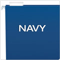 TOPS Pendaflex Essentials 1/5 Tab Cut Letter Recycled Hanging Folder, Navy Blue, 8 1/2" Width x 11" Length, 25 / Box, PFX81615