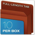 TOPS Pendaflex Straight Tab Cut Legal Recycled File Pocket, Red, 8 1/2" Width x 14" Length, PFX95565
