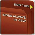 TOPS Pendaflex Straight Tab Cut Legal Recycled File Pocket, Red, 8 1/2" Width x 14" Length, PFX95565