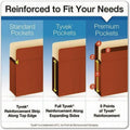 TOPS Pendaflex Straight Tab Cut Legal Recycled File Pocket, Red, 8 1/2" Width x 14" Length, PFX95565