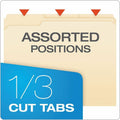 TOPS Pendaflex 1/3 Tab Cut Letter Top Tab File Folder, Manila, 8 1/2" Width x 11" Length, 50 / Box, PFXFM210