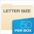 TOPS Pendaflex 1/3 Tab Cut Letter Top Tab File Folder, Manila, 8 1/2" Width x 11" Length, 50 / Box, PFXFM210