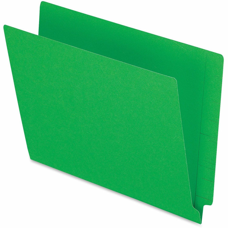 TOPS Pendaflex Letter Recycled End Tab File Folder, Green, 8 1/2" Width x 11" Length, 100 / Box — view 1