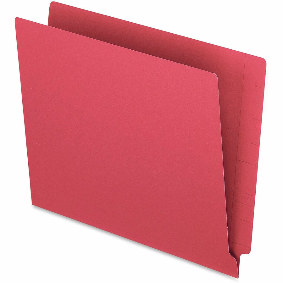 TOPS Pendaflex Letter Recycled End Tab File Folder, Red, 8 1/2" Width x 11" Length, 100 / Box — view 1