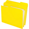 TOPS Pendaflex 1/3 Tab Cut Letter Recycled Top Tab File Folder, Yellow, 8 1/2" Width x 11" Length, 100 / Box, PFXR15213YEL