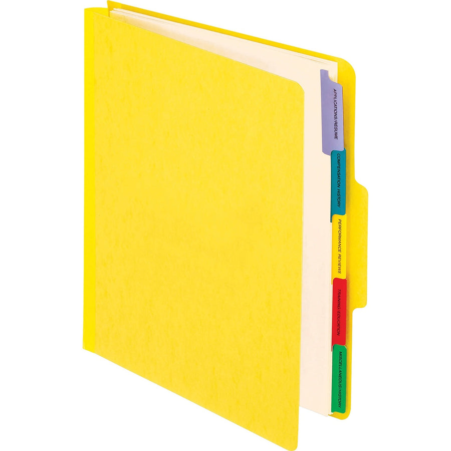 TOPS Pendaflex 1/3 Tab Cut Letter Recycled Organizer Folder, Yellow, 8 1/2" Width x 11" Length, 10EA/BX 5BX/CT — view 1