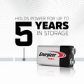 Energizer 9-Volt MAX Alkaline Batteries, 2 / Pack, EVE522BP2