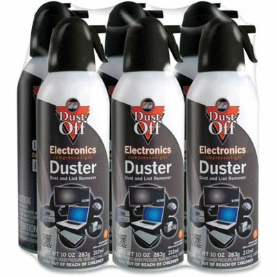 Falcon Safety Dust-Off Compressed Gas Duster, Black, 6 / Pack, FALDPSXL6