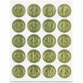 Geographics Gold Embossed Seals, Golden, 100 / Pack, GEO20014