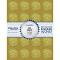 Geographics Gold Embossed Seals, Golden, 100 / Pack, GEO20014