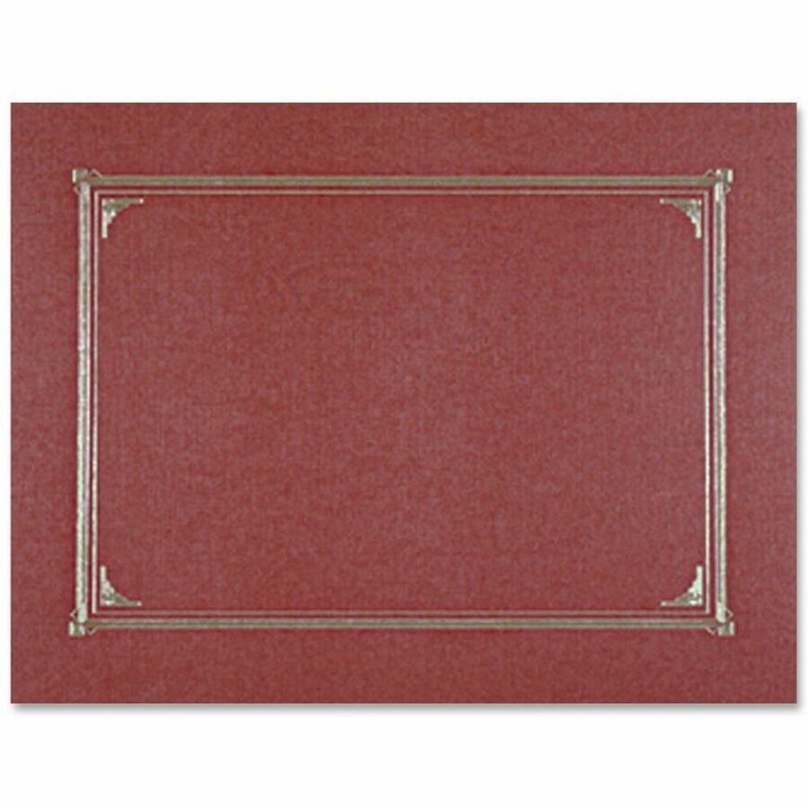 Geographics Letter, A4 Recycled Certificate Holder, Burgundy, 8 17/64" Width x 11 11/16" Length, 6 / Pack — view 1