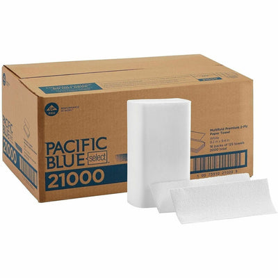Georgia Pacific . Pacific Blue Select Multifold Premium Paper Towels, White, 16 / Carton, GPC21000