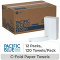 Georgia Pacific . Pacific Blue Select Premium C-Fold Paper Towels, White, 12 / Carton, GPC23000