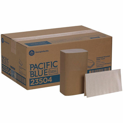 Georgia Pacific . Pacific Blue Basic S-Fold Recycled Paper Towels, Natural, 16 / Carton, GPC23504