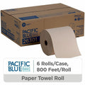Georgia Pacific . Pacific Blue Basic Recycled Hardwound Paper Roll Towel, Brown, 6 / Carton, GPC26301