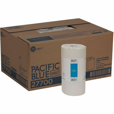 Georgia Pacific . Pacific Blue Select Perforated Paper Towel Roll, White, 12 / Carton, GPC27700