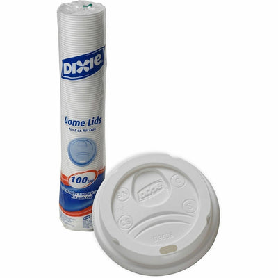Georgia Pacific . Dixie Small Hot Cup Lids by GP Pro, White, 100 / Pack, DXE9538DX