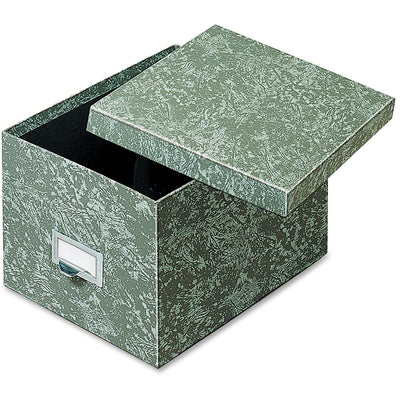 TOPS Globe-Weis Agate Heavy-duty Card File Lid Box, Green, 6EA/CT — view 1