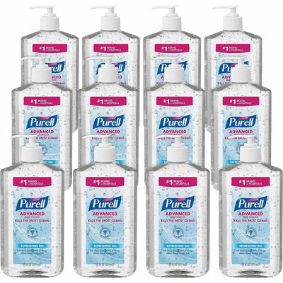 Gojo PURELL Advanced Hand Sanitizer, Clear, 12 / Carton, GOJ302312CT