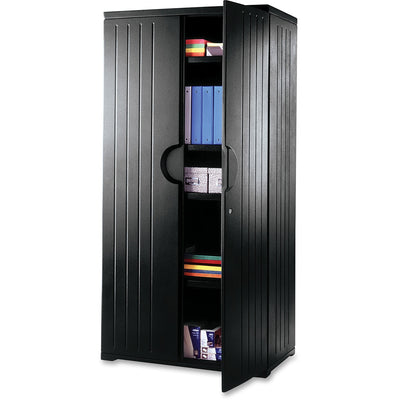 Iceberg Officeworks 4-Shelf Storage Cabinet, Black, ICE92571