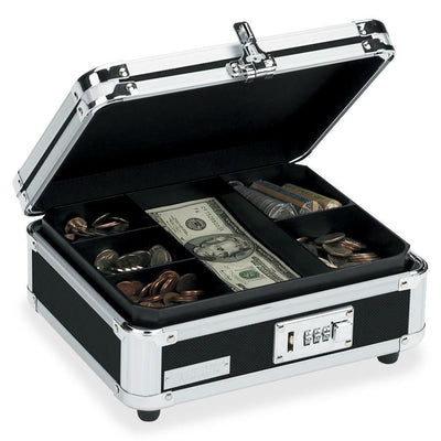 IdeaStream Vaultz Locking Cash Box, Chrome, IDEVZ01002
