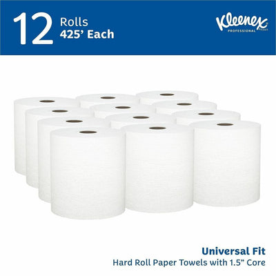 Kimberly-Clark Kleenex Universal Hard Roll Paper Towels, White, 1 Carton, KCC01080