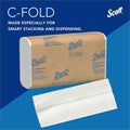 Kimberly-Clark Scott Essential C Fold Paper Towels with Fast-Drying Absorbency Pockets, White, 12 / Carton, KCC01510