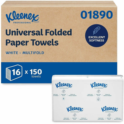 Kimberly-Clark Kleenex Multi-Fold Paper Towels, White, 1 Carton, KCC01890