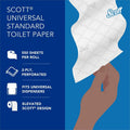 Kimberly-Clark Scott Professional Standard Roll Toilet Paper with Elevated Design, White, 1 Carton, KCC04460
