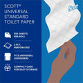 Kimberly-Clark Scott Professional Standard Roll Toilet Paper with Elevated Design, White, 1 Carton, KCC13607