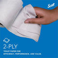 Kimberly-Clark Scott Professional Standard Roll Toilet Paper with Elevated Design, White, 1 Carton, KCC13607