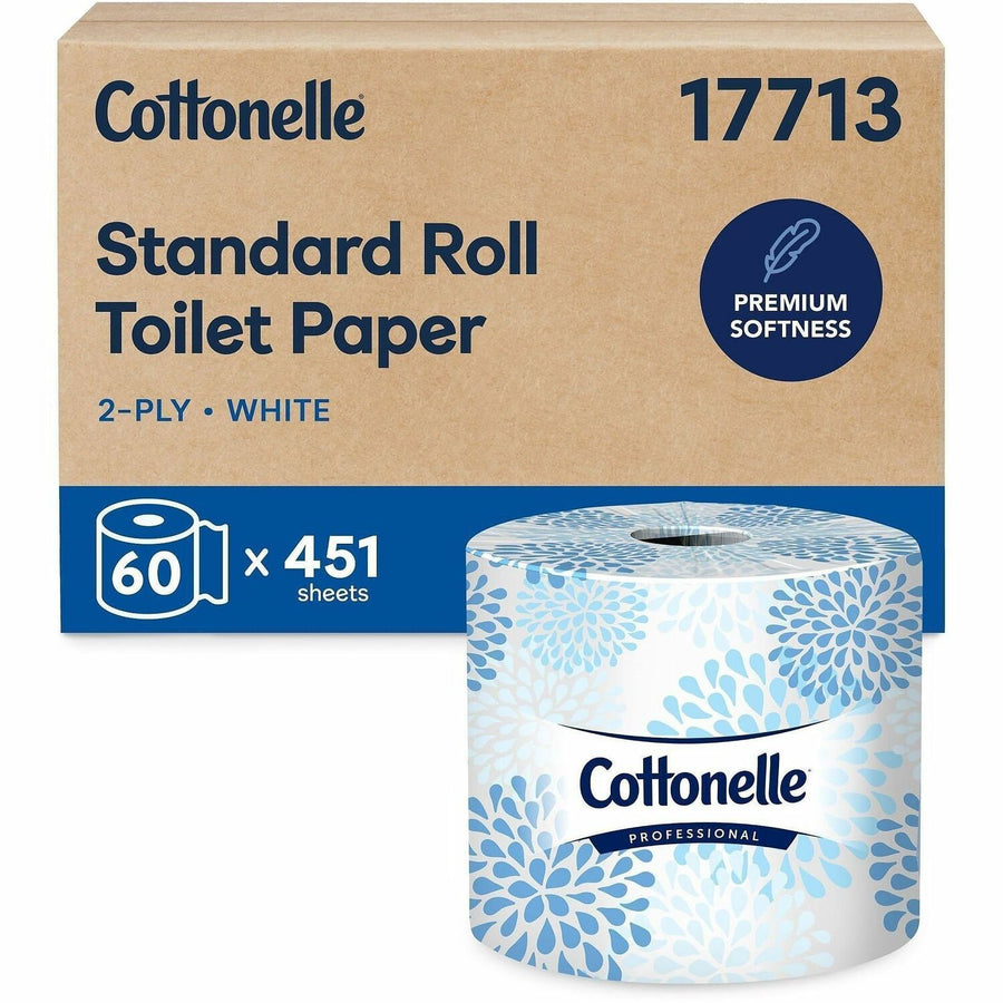 Cottonelle Professional Standard Roll Toilet Paper, White, Soft, 60 / Carton, KCC17713