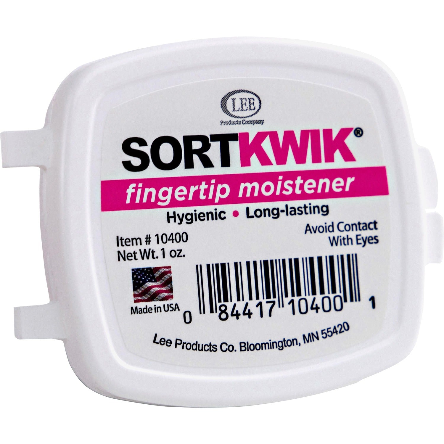 LEE Sortkwik Fingertip Moistener with Nonskid Base, 1 Each