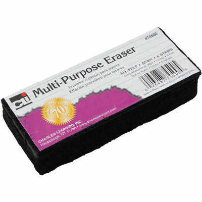Charles Leonard Multi-Purpose Eraser, Black, LEO74500