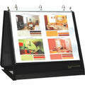 Lion Office Insta-Cover Round Ring Easel Binder, Black, 8 1/2" Width x 11" Length, LIO40008BK