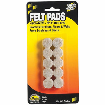 Master Scratch Guard Self-Adhesive Felt Circles, Beige, 1 Pack, MAS88493